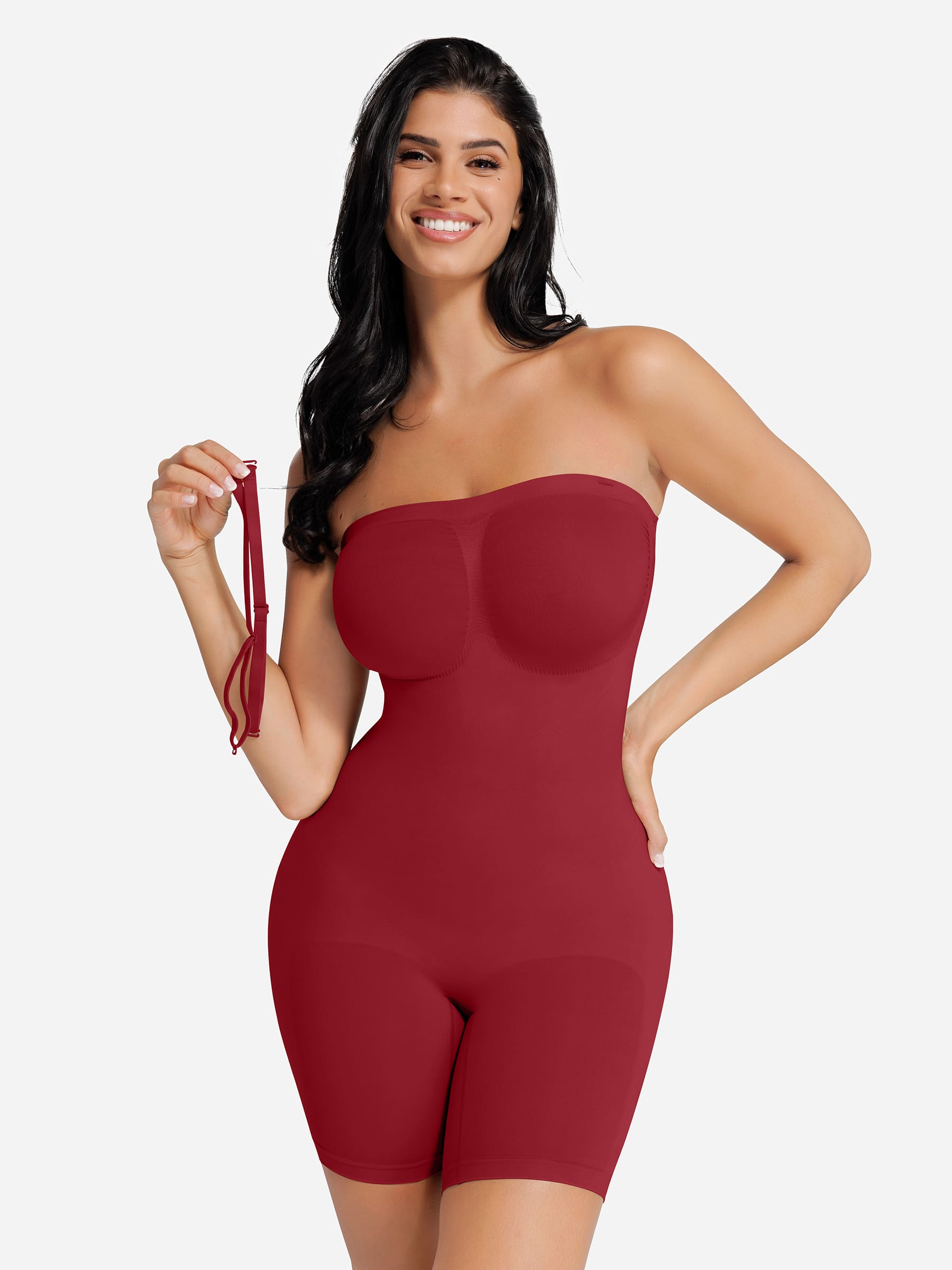 Contourné Seamless Strapless Bodysuit with Removable Straps