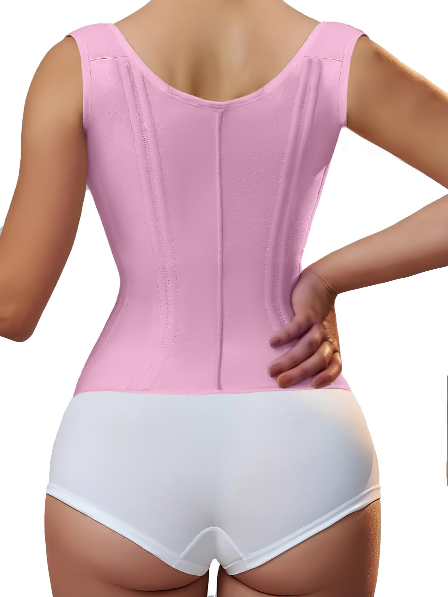 CONTOURÉ Waist Trainer for Women for Tummy Control Sports, Workout Hourglass Vest Waist Cincher with Adjustable Shoulder Strap